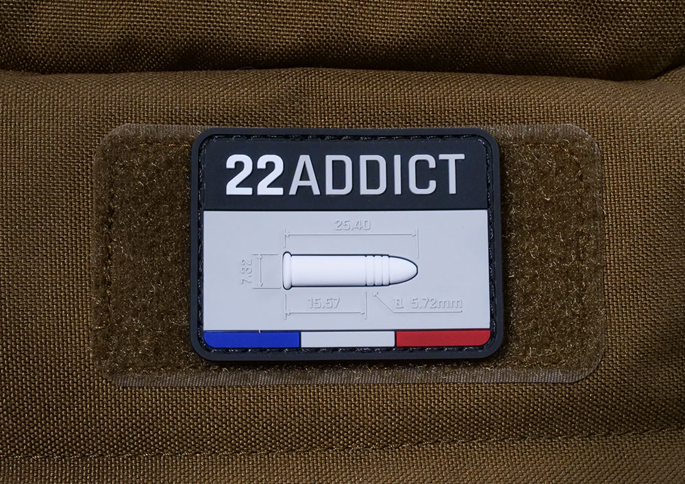 22 LR ADDICT ammunition velcro patch patch