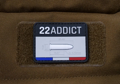 Ecusson patch velcro munition 22 LR ADDICT