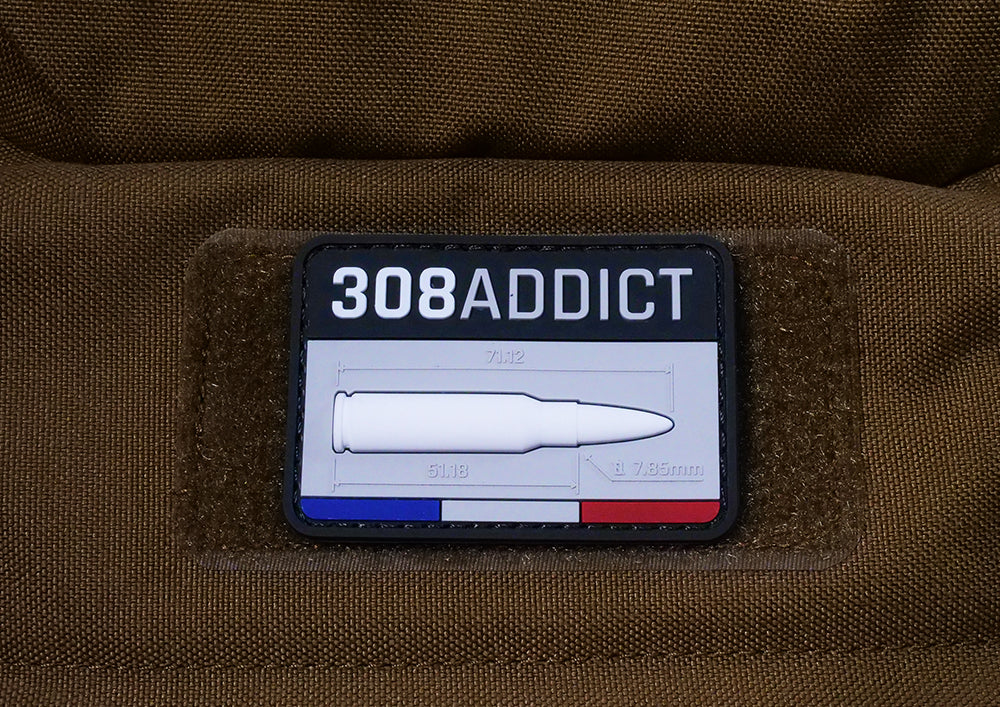 308 WIN ADDICT ammunition velcro patch badge 