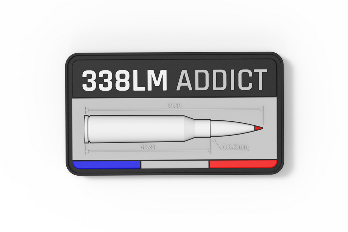 Velcro patch badge ammunition 338 LM ADDICT 