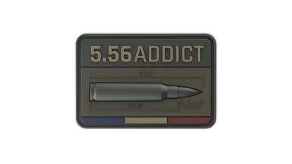 Ammunition velcro patch patch 5.56 ADDICT BROWN