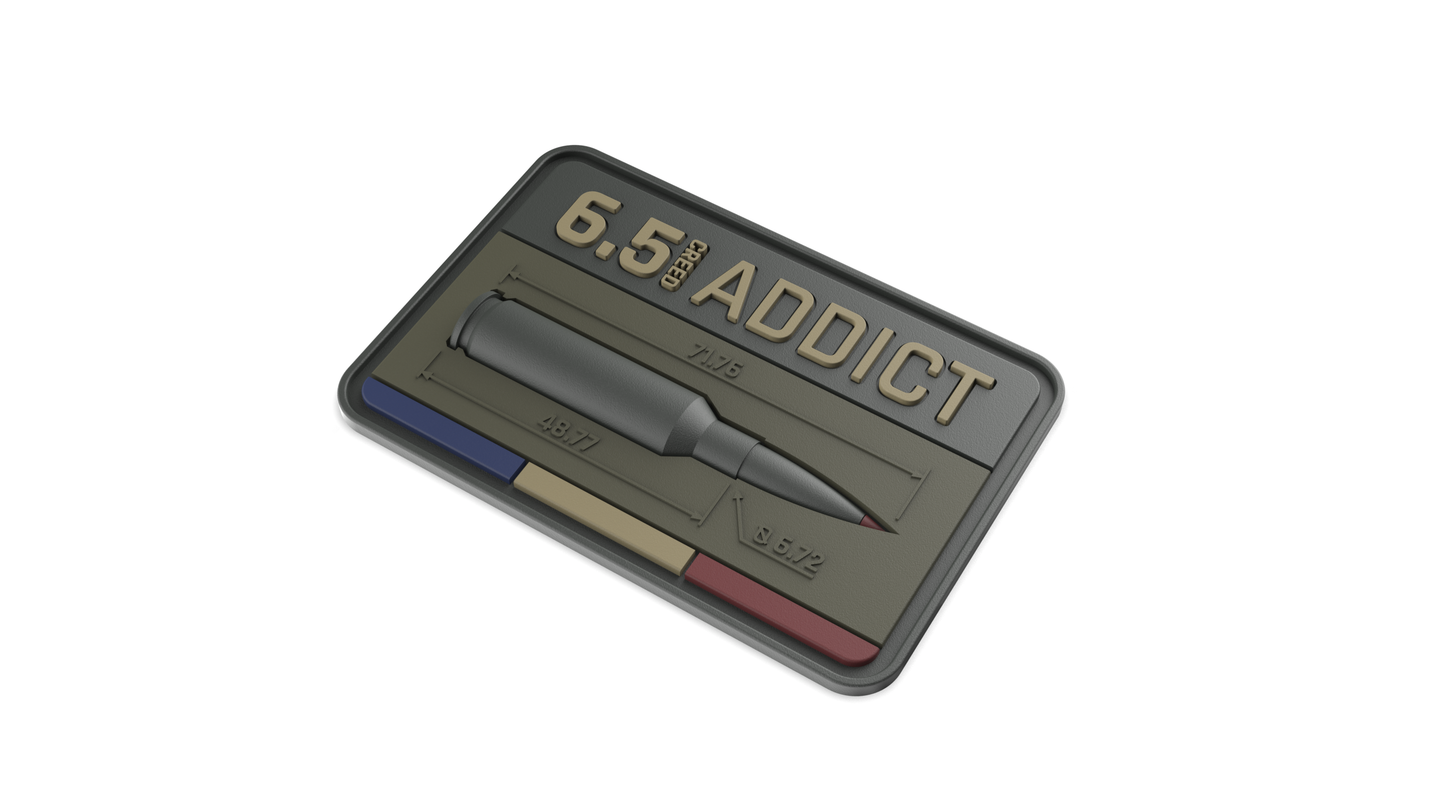 6.5 Creed ADDICT ammunition velcro patch patch