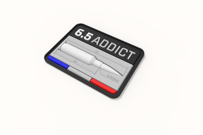 ADDICT 6.5 ammunition velcro patch badge 