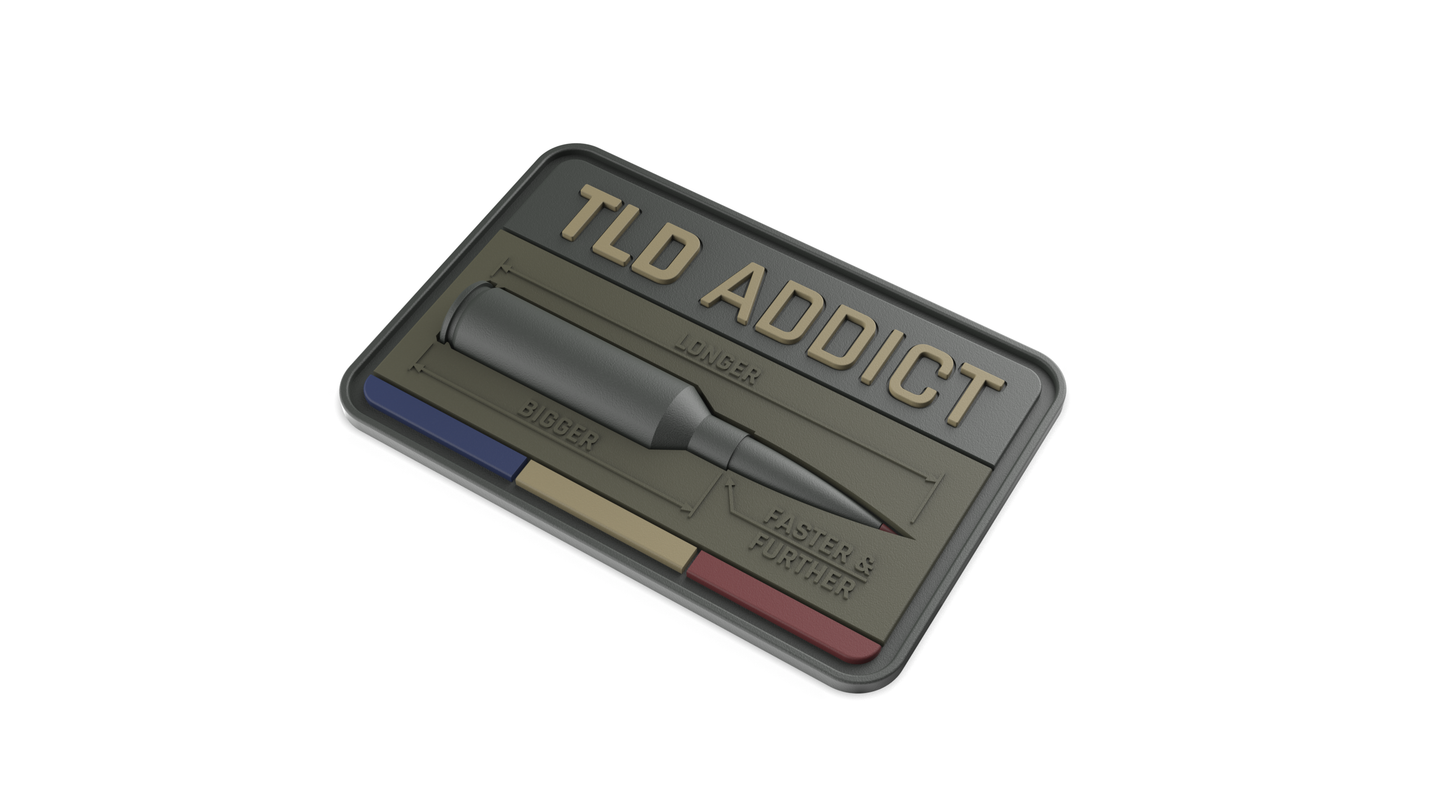 TLD ADDICT ammunition velcro patch badge