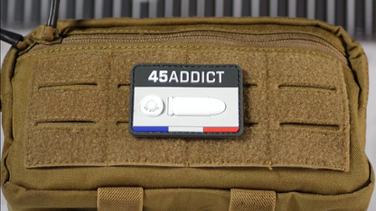 Velcro patch badge for 45 ACP ADDICT ammunition 