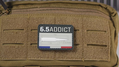 ADDICT 6.5 ammunition velcro patch badge 